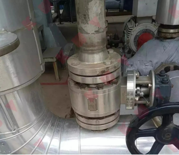 Installed valve and actuator from the refining application report
