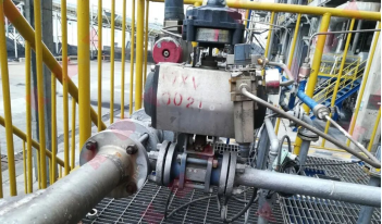 Refining process-valve installation