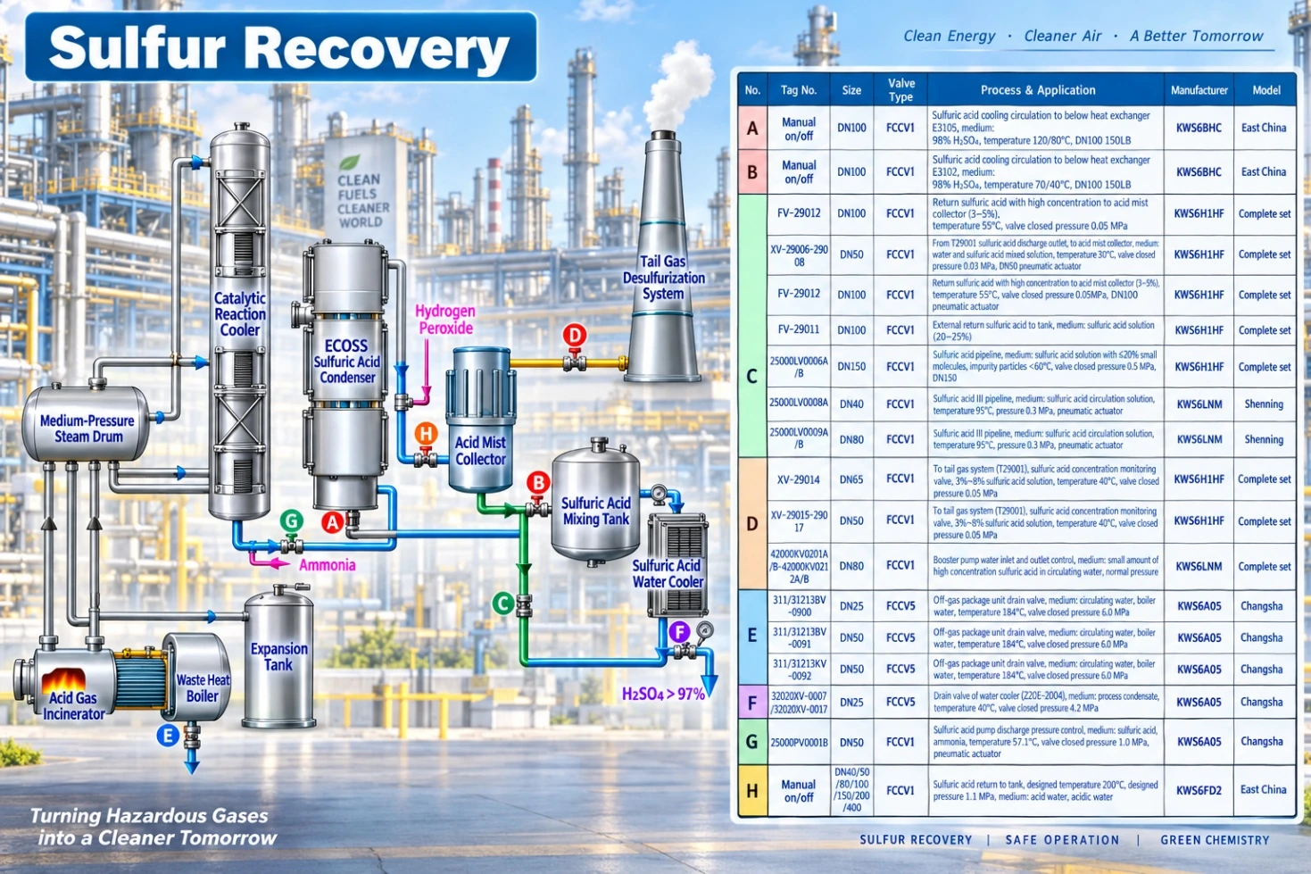 Sulfur recovery process flow