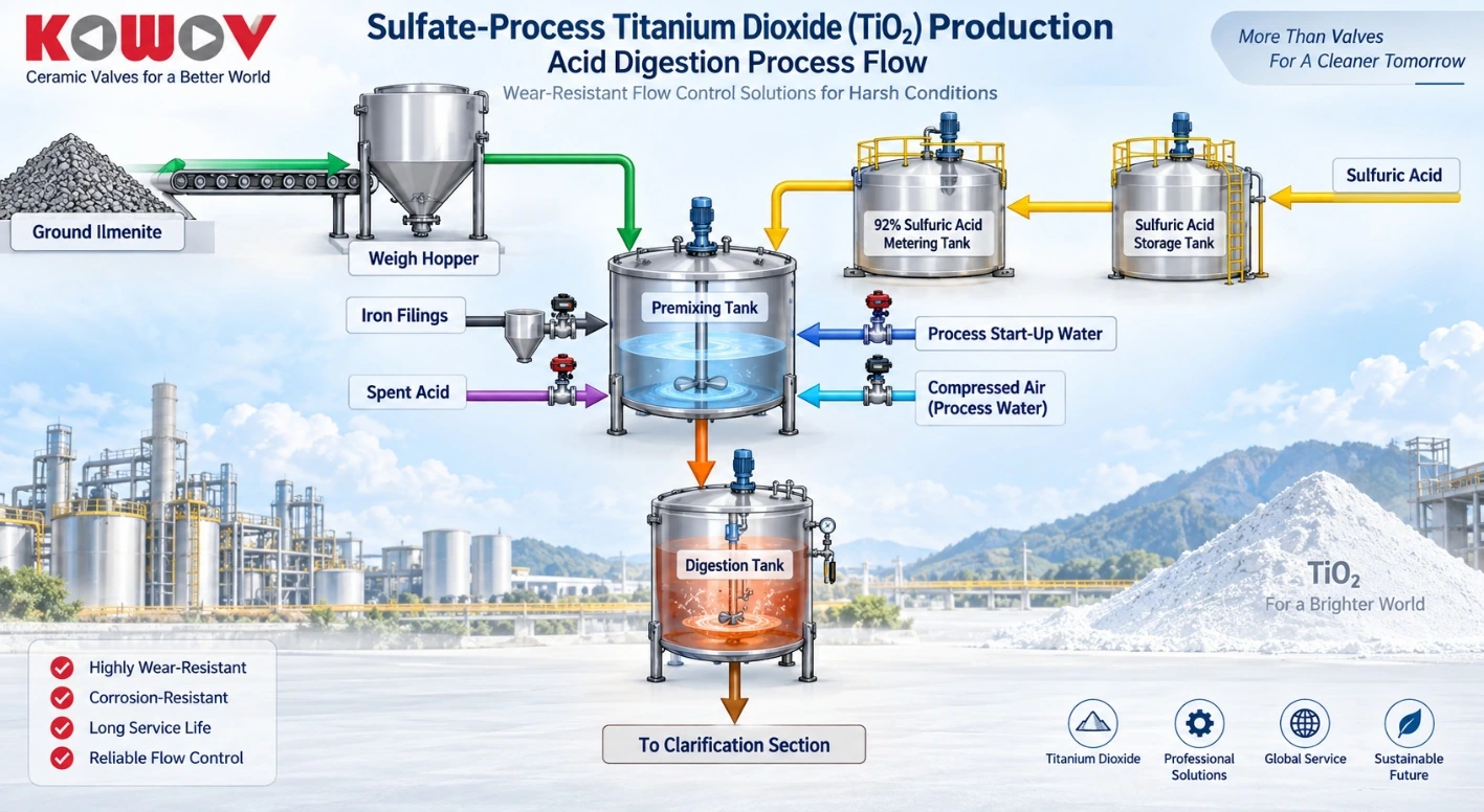 Acid digestion process flow