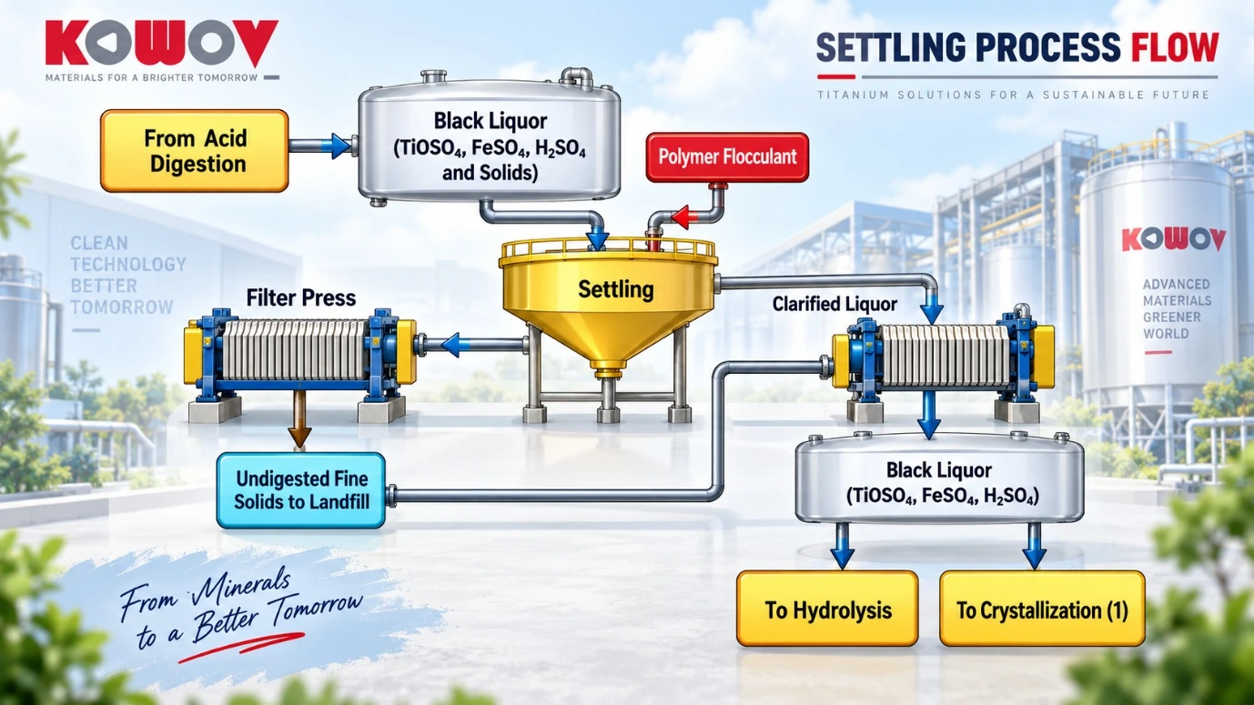 Settling process flow