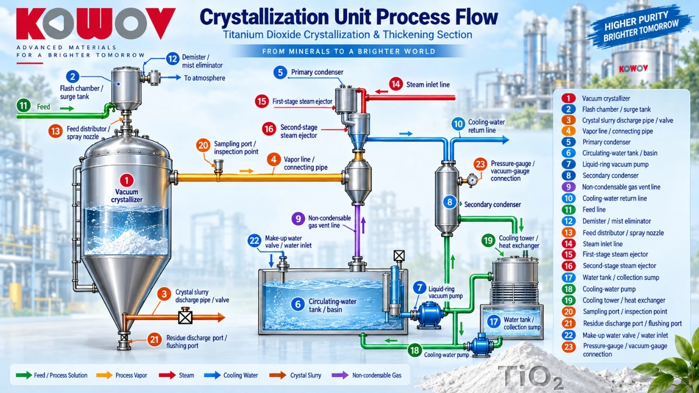 Crystallization unit process flow