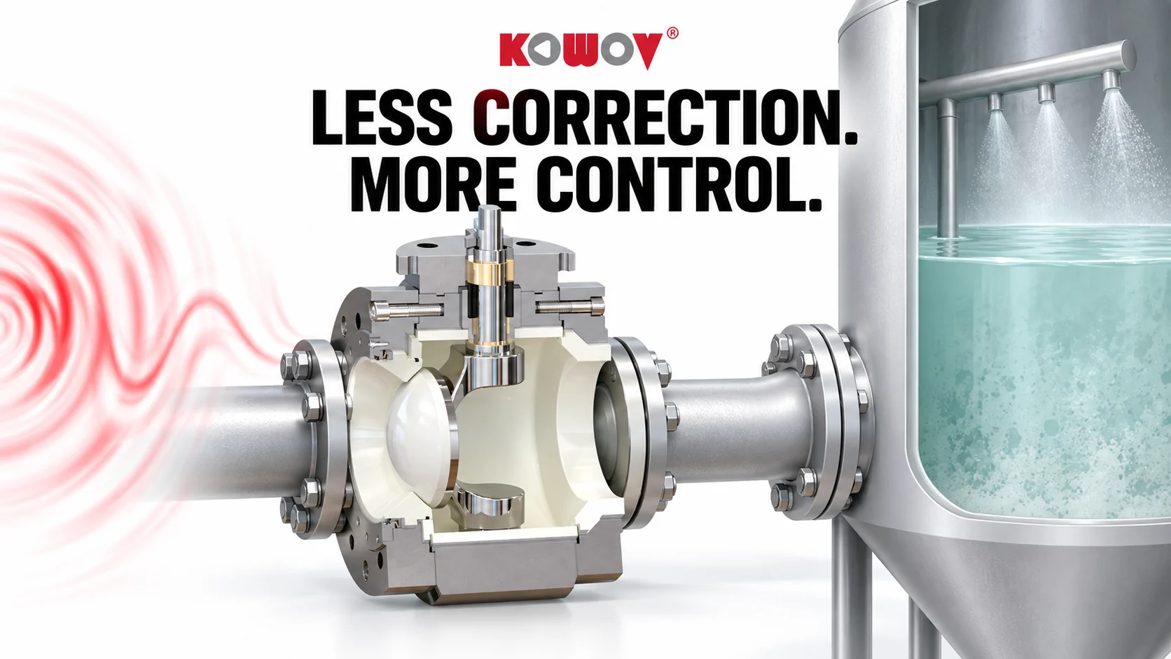 A control valve for carbide slag slurry — editorial illustration