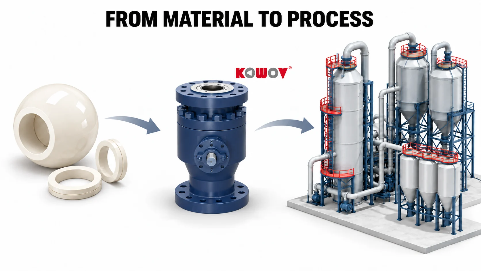 How ceramic valves reached process industries — editorial illustration