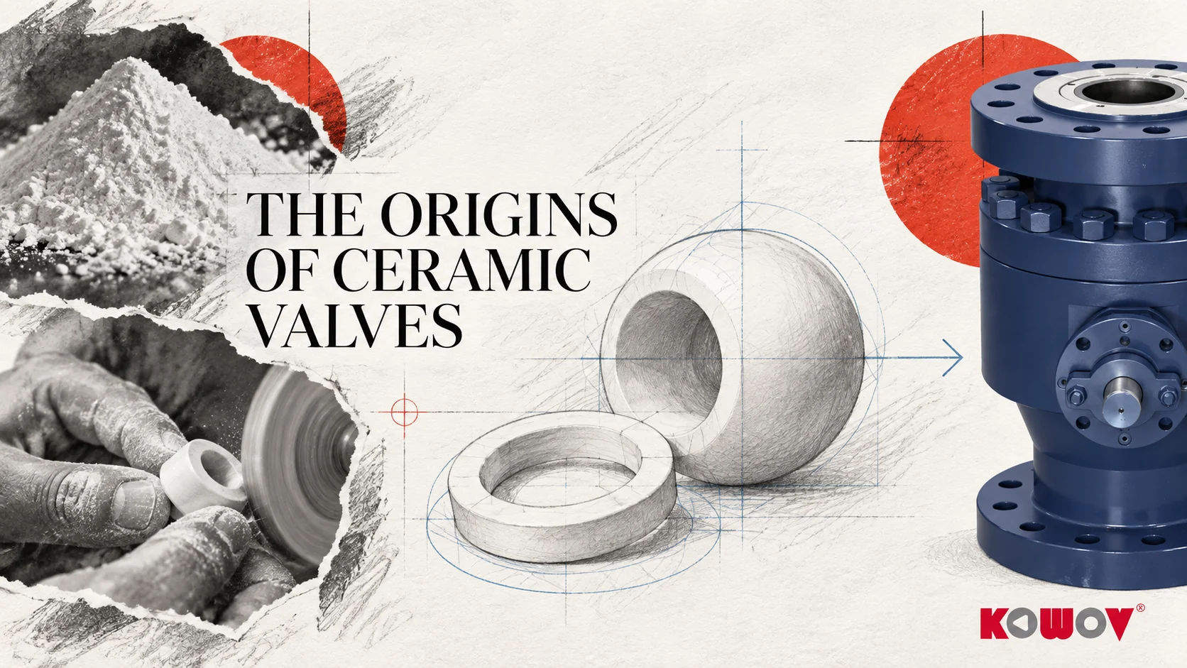 The origins of ceramic ball valves — editorial illustration